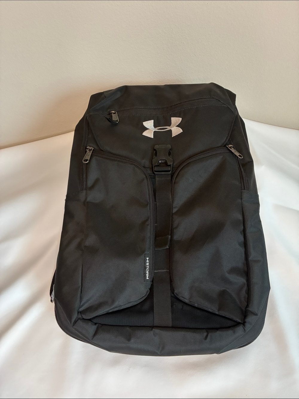 Under Armour Black Backpack with Front Buckle and Logo